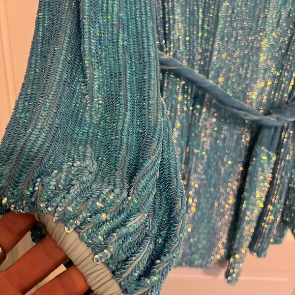 Retrofête Scoop Neck Mini Dress Blue XS - Picture 4 of 9